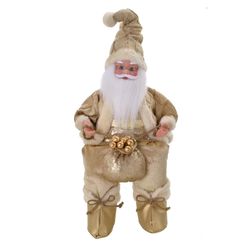 PAPAI NOEL SENTADO DOURADO CLARO PAETE