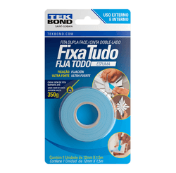 FITA ESPUMA DUPLA FACE TEKBOND 12MMX1,5M BLISTER