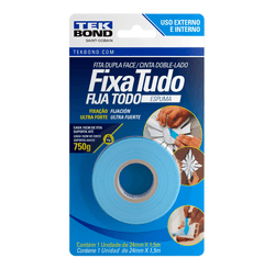 FITA ESPUMA DUPLA FACE TEKBOND 24MMX1,5M BLISTER