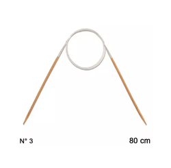 AGULHA CIRCULAR BAMBU CROCHE  80CM - 3,0MM