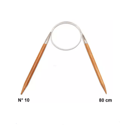 AGULHA CIRCULAR BAMBU CROCHE  80CM - 10MM