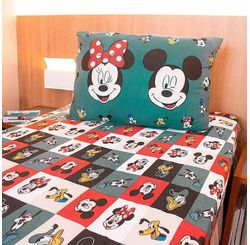 Jogo de Cama Solteiro  Joy Mickey Faces