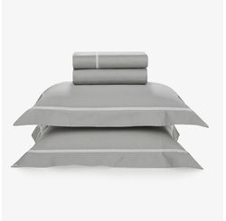 JOGO DE CAMA TRUSSARDI KING MAURIZIO MARMO/PLATINO