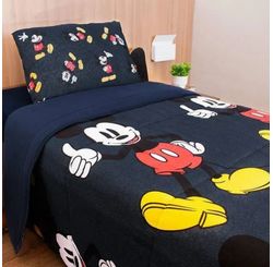 Jogo de Cama Solteiro  Play Mickey Classic Marinho/azul Profundo