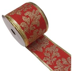 FITA NATALINA VERMELHO E DOURADO