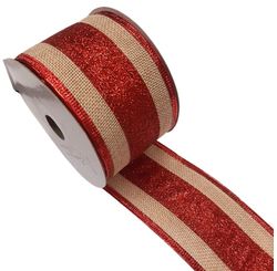 FITA NATALINA ARAMADA JUTA C/ VERMELHO