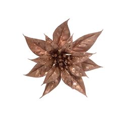 ENFEITE DECORATIVO FLOR C/ GLITTER 17CM