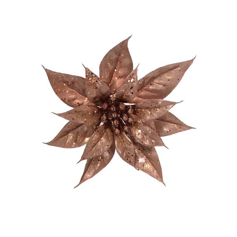 ENFEITE-DECORATIVO-FLOR-C-GLITTER-17CM-CHAMPANHE-UNICO