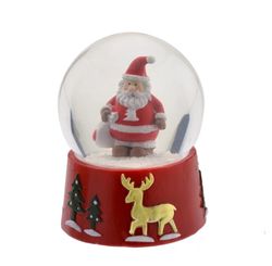 Bola Agua Papai Noel Resina 8,5cm