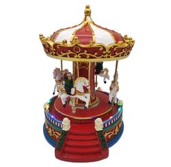 Carrossel Natalino Resina C/led e Som 22x24,5x27,5cm