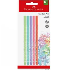 CANETA FINE PEN POP CARTELA 5  UNIDADES