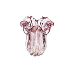 VASO DE VIDRO FLAT ITALY ROSA CLARO 18X21CM