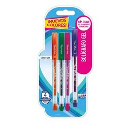 CANETAS BOLIGRAFO ECONOGEL BLISTER C/4 SORTIDO PAPERMATE
