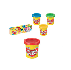 MASSINHA DIVERTIDA 4 POTES 55G CADA