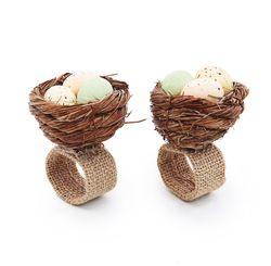 Jogo de Porta Guarnapos Pascoa Ninho 2pcs