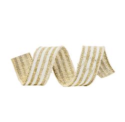 FITA PASCOA LISTRAS MARROM E BRANCO 3CM X 9,14M - ARAMADA