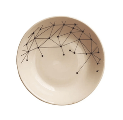 PRATO FUNDO AMERICANO FRACTAL 19CM CERAMICA (1123)