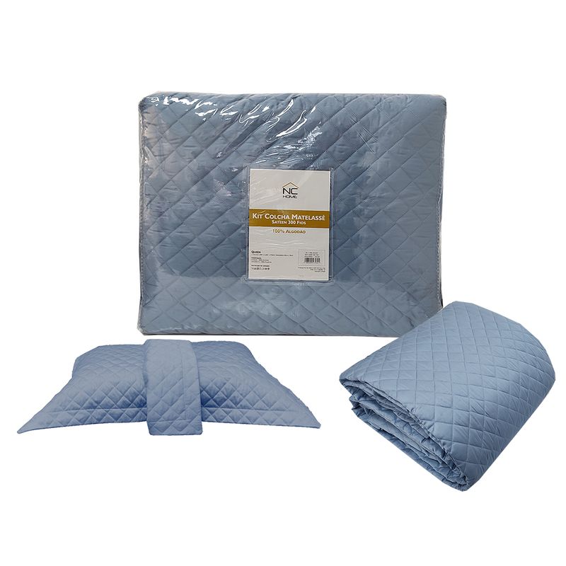 KIT-3-PCS-COLCHA-MATELASSE-300-FIOS-NC-AZUL
