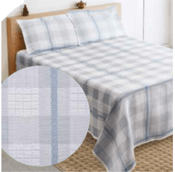 KIT  COLCHA TARTAN CASAL/QUEEN