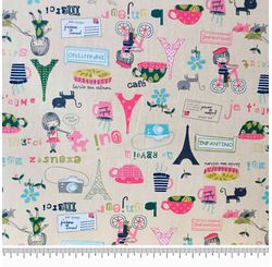 Tecido Tricoline Infantino Lg1,40 30234 Tarde Em Paris 01