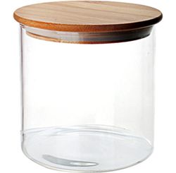 Pote Vidro Borosilicato C/ Tampa Bamboo 900ml