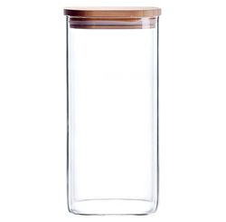 Pote Vidro Borosilicato C/ Tampa Bamboo 1500ml