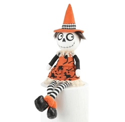 Esqueleto Decorativo Halloween - Vestido Laranja C/1 Un