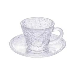 Xicara de Cha Cristal Martelado C/pires Petra 180ml (2774)