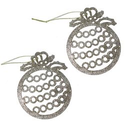 KIT ENFEITE DE ARVORE BOLA C/ GLITTER 10CM X 2PCS - NIAZITEX