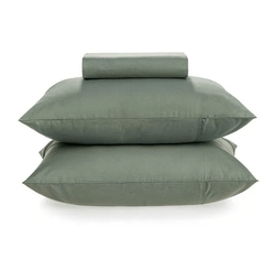 Jogo de Cama Percal 150 Fios Liso  3 Pcs Casal  Verde