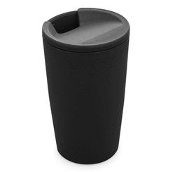 Copo Termico Bambu Pp Parede Dupla C/tampa Preto 500ml