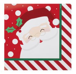 Guardanapo Papai Noel Poa 32,5x32,5 C/20 Folhas
