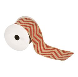 Fita Natalina Poliester Linho e Vermelho  9m