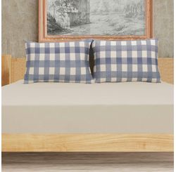 Jogo de Cama 100% Alg Queen  Edimburgo/areia