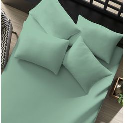 Jogo de Cama Liso Casal Verde Topazio