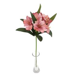 Galho de Astromelia Rosa Envelhecida 47cm
