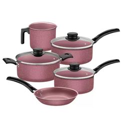 Jogo Panelas Turim Marmorizado Rose 5pcs