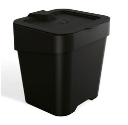 Lixeira de Pia Slim 2,5l Preto Solido de Plastico