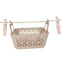 Cesto P/prendedores Roupa Capuccino Plastico (uz429-cap)