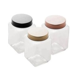 Pote de Vidro Com Tampa Em Metal Sortida 750ml