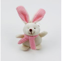 Pendente Coelha de Pelucia Rosa 6x9