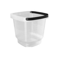 Balde 8,5l Plastico Transparente C/alca Preto Solido