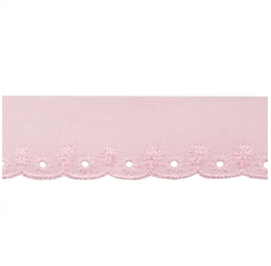Bordado Ingles 2,5cm 1398 Cor 06 Rosa