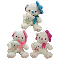 Sortido: Urso de Pelucia C/ Filhote e Chapeu