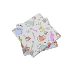 Conjunto 20 Guardanapos Papel Estampado Kitchen 33cmx33cm