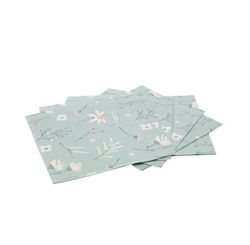 Conjunto 20 Guardanapos Papel Estampado Flores e Folhas 33x33cm