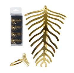 Porta Guardanapo Metal 3,5x4,5cm 4 Pcs Dourado
