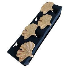 Porta Guardanapo Metal 4,5x3,5cm 4 Pcs Leque Dourado