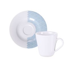 Conjunto Xicara e Pires de Cafe Aquarius 70ml