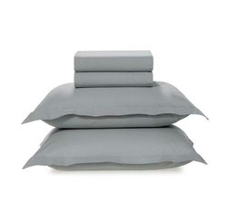 Jogo de Cama Percal 200 Fios Liso Tom Casal Mineral